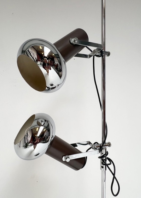 Image 1 of Herda Chrome Floor Lamp In Space Age Style, 1970'S