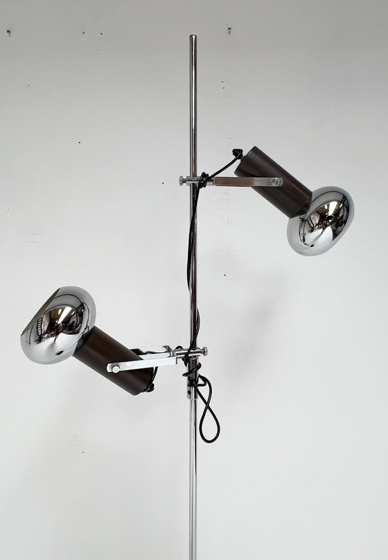 Image 1 of Herda Chrome Floor Lamp In Space Age Style, 1970'S