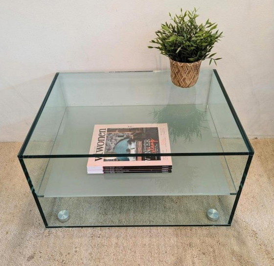 Image 1 of Glass Space Age Design Side Table, TV Furniture