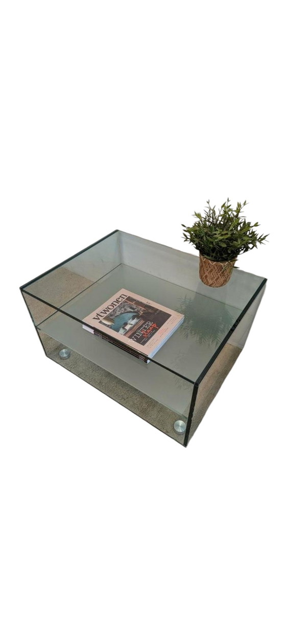 Image 1 of Glass Space Age Design Side Table, TV Furniture