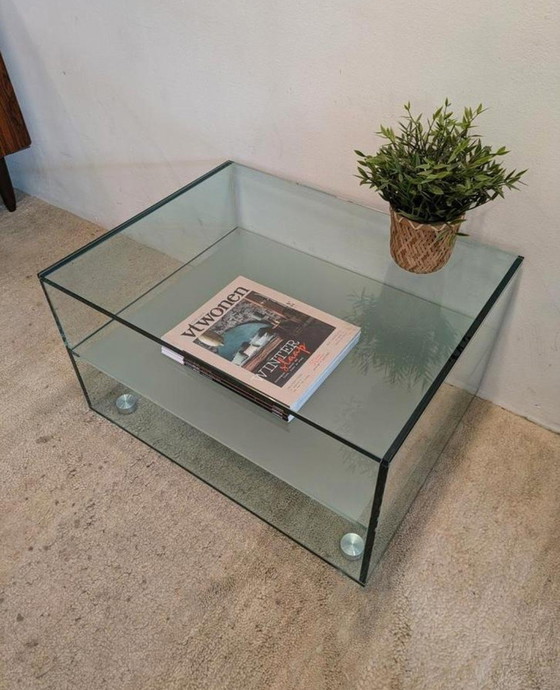 Image 1 of Glass Space Age Design Side Table, TV Furniture