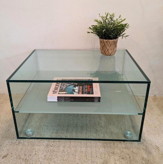 Image 1 of Glass Space Age Design Side Table, TV Furniture