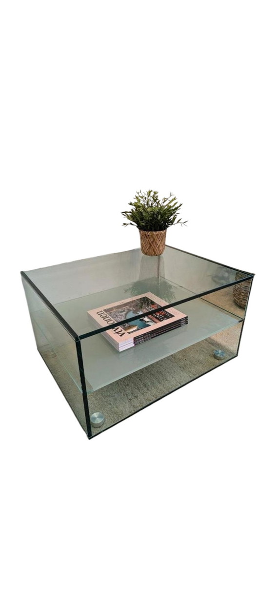 Image 1 of Glass Space Age Design Side Table, TV Furniture