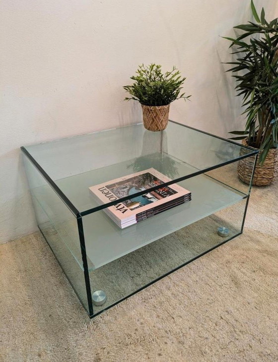 Image 1 of Glass Space Age Design Side Table, TV Furniture