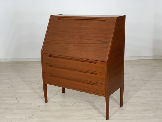 Image 1 of Danish teak secretary desk writing desk chest of drawers kai kristiansen