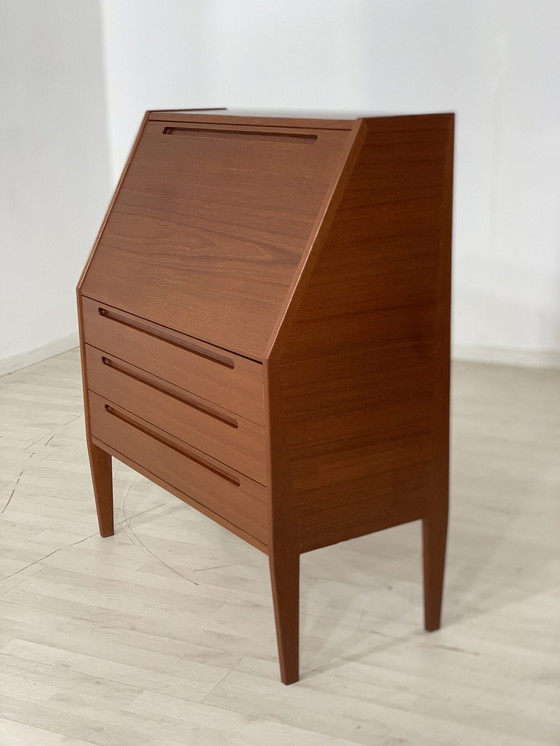 Image 1 of Danish teak secrétaire bureau commode kai kristiansen