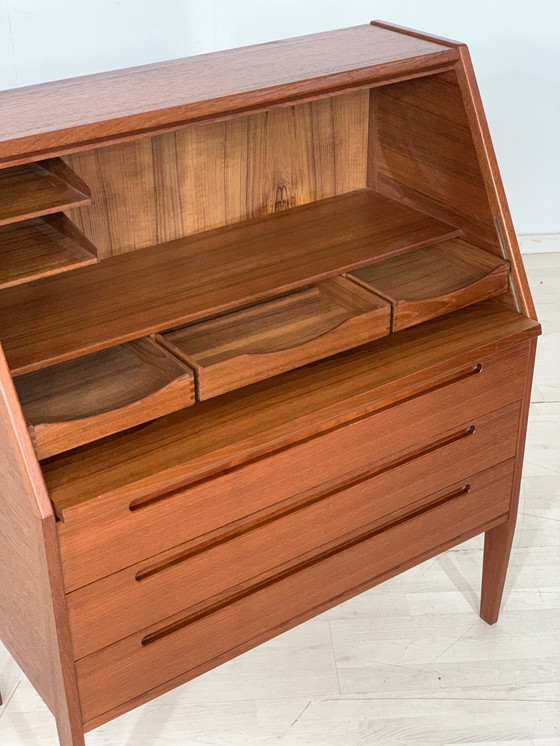 Image 1 of Danish teak secretary desk writing desk chest of drawers kai kristiansen