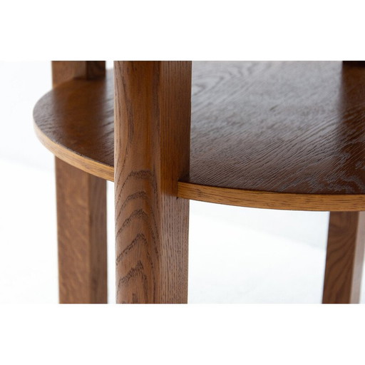 Vintage oakwood coffee table, Czechoslovakia 1950s