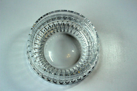 Image 1 of 1930S Art Deco lead crystal bonbonnière, heavy tin box