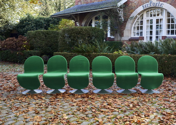 Image 1 of 6X Verner Panton System 123 Chairs Frits Hansen