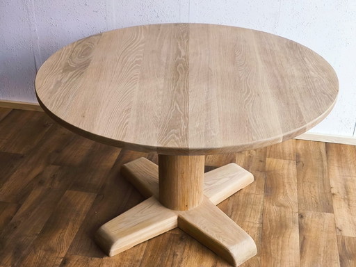 Table de salle à manger ronde sur mesure en chêne massif