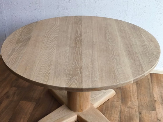 Image 1 of Custom Made Round Dining Table From Solid Oak