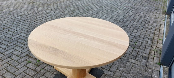 Image 1 of Custom Made Round Dining Table From Solid Oak