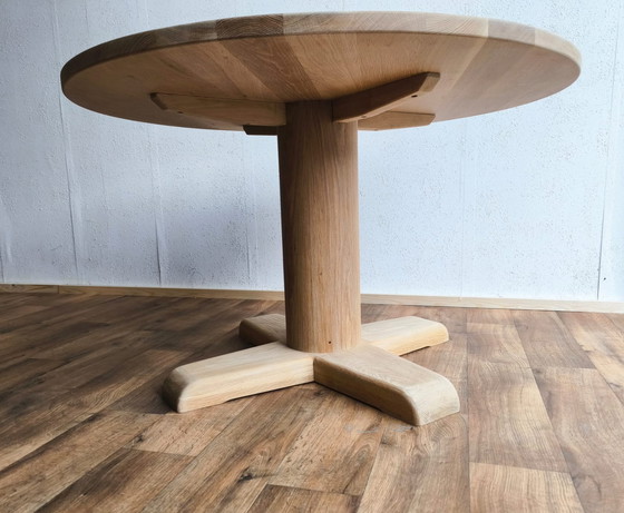 Image 1 of Custom Made Round Dining Table From Solid Oak