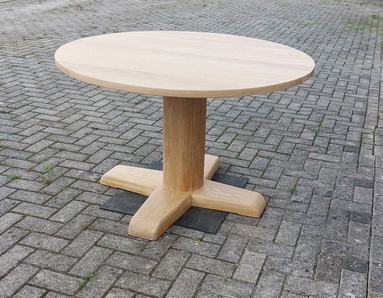 Image 1 of Custom Made Round Dining Table From Solid Oak