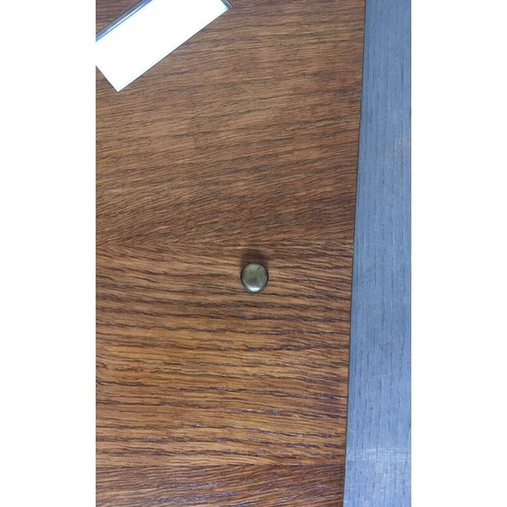 Image 1 of Vintage teak and brass wall panel