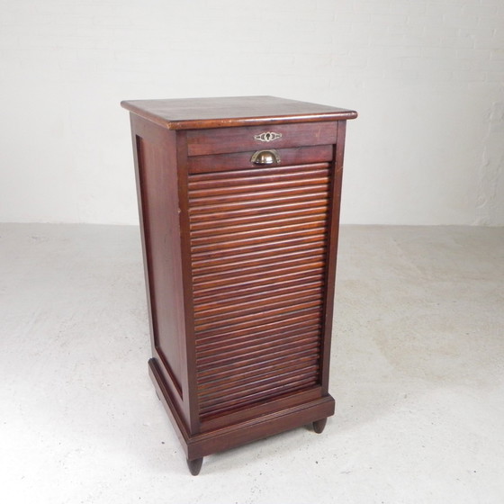 Image 1 of Oak Shutter Cabinet With 1 Shutter, 100 Cm High, 1930s