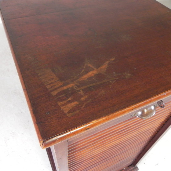 Image 1 of Oak Shutter Cabinet With 1 Shutter, 100 Cm High, 1930s