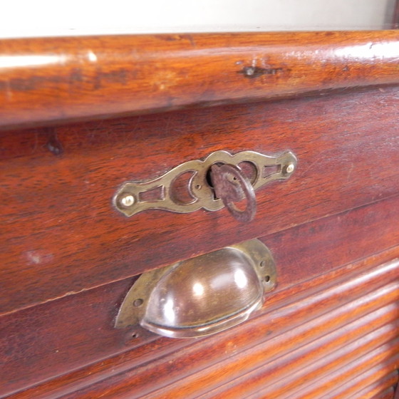 Image 1 of Oak Shutter Cabinet With 1 Shutter, 100 Cm High, 1930s