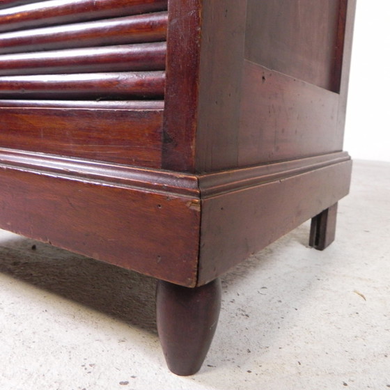 Image 1 of Oak Shutter Cabinet With 1 Shutter, 100 Cm High, 1930s