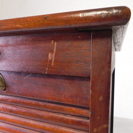 Image 1 of Oak Shutter Cabinet With 1 Shutter, 100 Cm High, 1930s