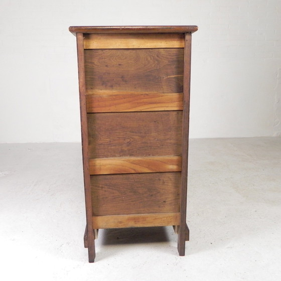 Image 1 of Oak Shutter Cabinet With 1 Shutter, 100 Cm High, 1930s