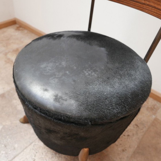 Image 1 of Vintage bronze side chair unusual with horse legs England 1980s