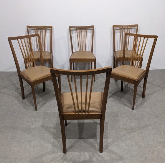 Image 1 of Set Of Six Chairs, 50S.  