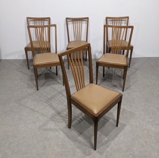 Image 1 of Set Of Six Chairs, 50S.  