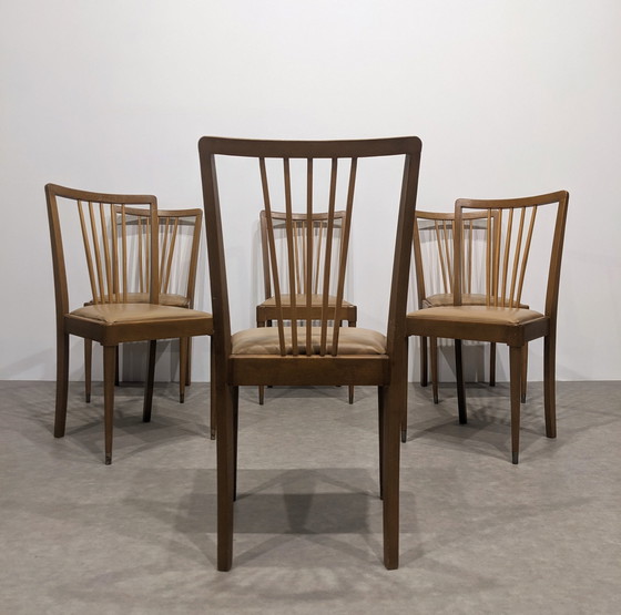 Image 1 of Set Of Six Chairs, 50S.  