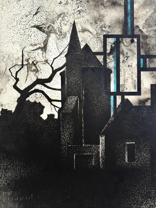 “Chateau De Herchies” 1988 - Eugène Eechaut (1928-2019)