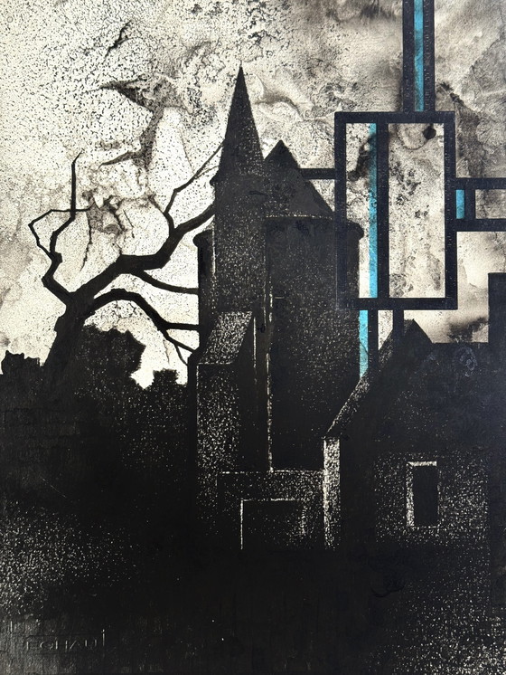 Image 1 of “Chateau De Herchies” 1988 - Eugène Eechaut (1928-2019)