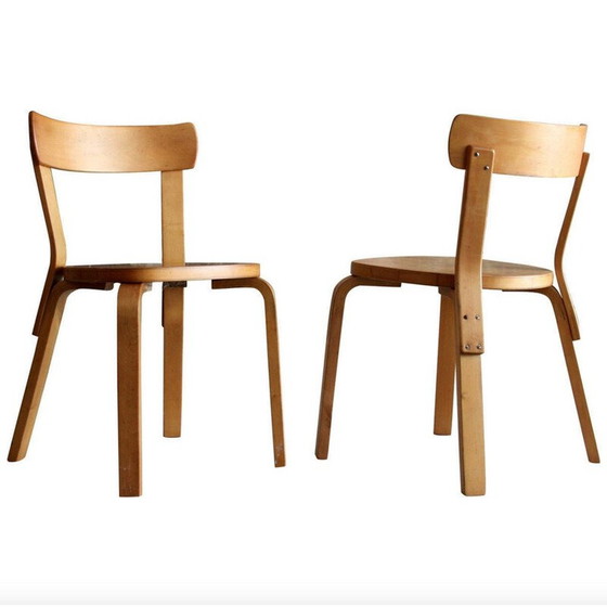 Image 1 of Chair 69 in bentwood and pinewood, Alvar AALTO, Artek edition - 1937