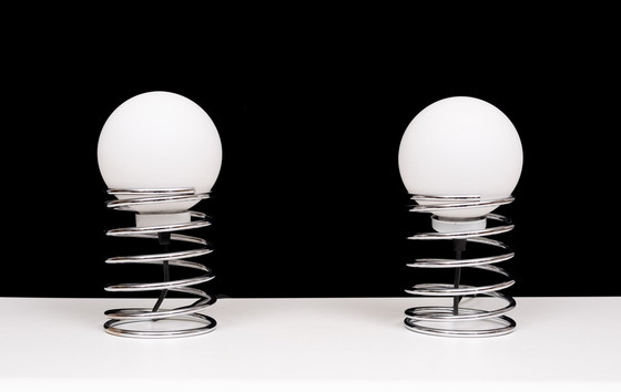 Image 1 of Woja Spiral Space Ace Table Lamps 1970s