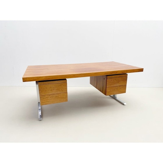 Image 1 of Vintage wooden desk, Italy 1970s