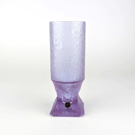 Image 1 of Glasses and carafe set Alexandrite glass Brutalist