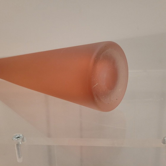 Image 1 of Coppia di vasi vintage in vetro soffiato, Francia 1980