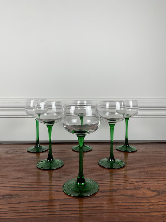 Image 1 of  Set Of 6 Alsatian Wine Glasses 