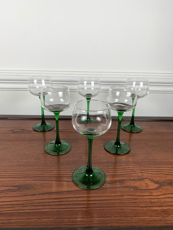 Image 1 of  Set Of 6 Alsatian Wine Glasses 