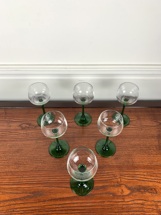 Image 1 of  Set Of 6 Alsatian Wine Glasses 