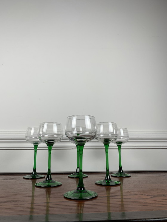 Image 1 of  Set Of 6 Alsatian Wine Glasses 