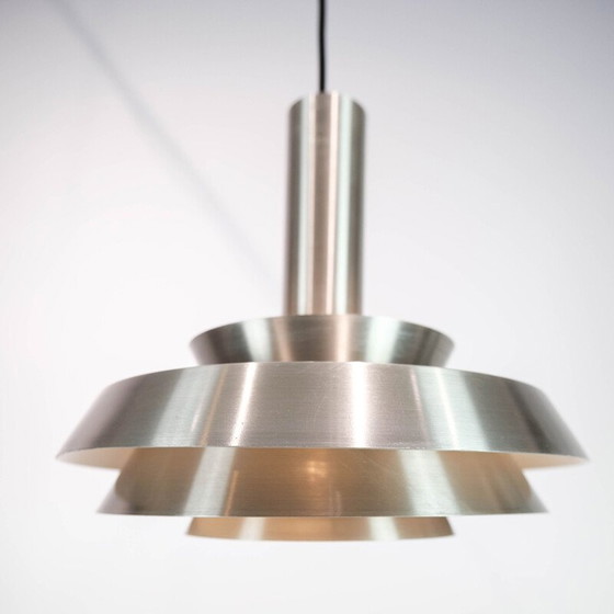 Image 1 of Vintage pendant lamp in steel, Denmark 1960s