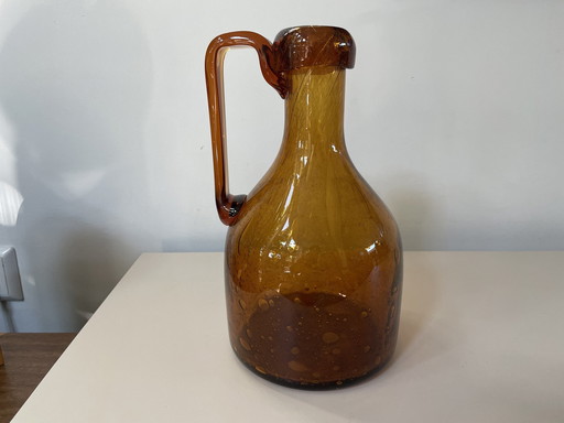 Kristalunie Maastricht - Amber Jug From Antiqua Series Design Max Verboeket