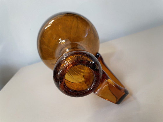 Image 1 of Kristalunie Maastricht - Amber Jug From Antiqua Series Design Max Verboeket