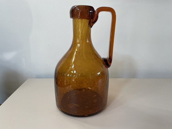 Image 1 of Kristalunie Maastricht - Amber Jug From Antiqua Series Design Max Verboeket