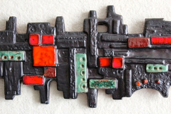 Image 1 of F. Sanchez Sculptural Perignem Ceramic Wall Plaque