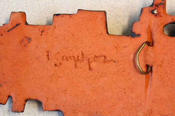 Image 1 of F. Sanchez Sculptural Perignem Ceramic Wall Plaque