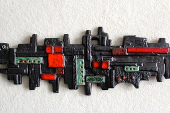 Image 1 of F. Sanchez Sculptural Perignem Ceramic Wall Plaque