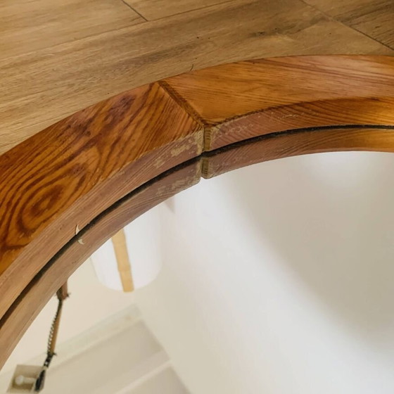 Image 1 of Vintage Pine Mirror By Glasmäster Markaryd Sweden 70s