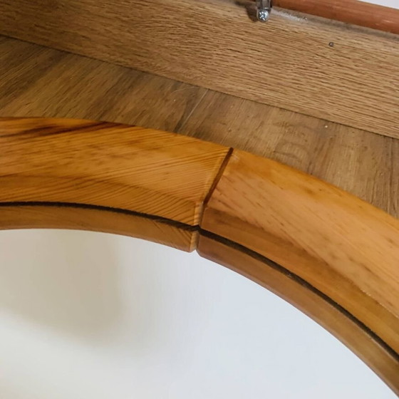 Image 1 of Vintage Pine Mirror By Glasmäster Markaryd Sweden 70s
